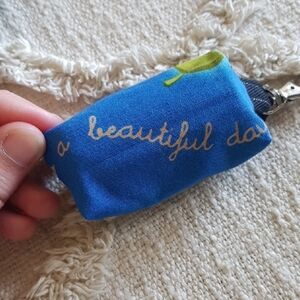 Blue Winnie The Pooh Doggy DOO Doggy Poo Bag Blue Pouch Zero Waste Handmade